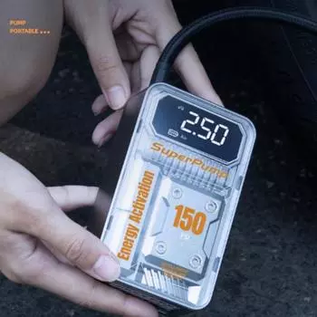 Автомобильный насос для накачивания, беспроводной светодиодный цифровой дисплей, портативный воздушный компрессор, насос для накачивания шин для велосипедных мячей, аксессуары для мотоциклов
