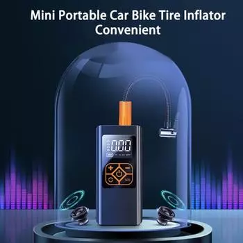 Автомобильный насос для пневматических шин, удобный светодиодный светильник с длительным временем ожидания, мини-портативный велосипедный насос, автозапчасти Charging