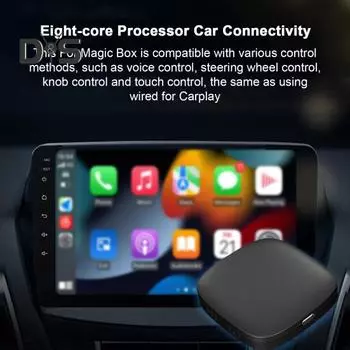 Автомобильный навигационный соединительный блок Беспроводное устройство для автомобиля Двойная система Smart TV Устройство для Android Голосовое управление Восьмиядерный процессор Интерфейс USB 2GB+16GB