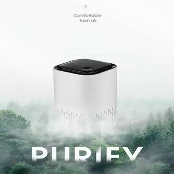 Автомобильный небольшой бытовой очиститель для удаления отрицательных ионов разноцветный