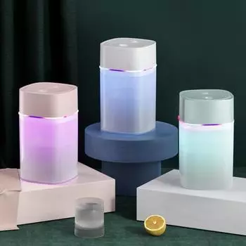 Автомобильный небольшой увлажнитель воздуха с красочной подсветкой, USB Plug-Play, ультра-тихий настольный персональный распылитель воздуха, распылитель для ароматерапии зелёный