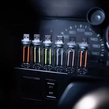 Автомобильный ночник 5 В светодиодная лампа накаливания портативное освещение Plug Play USB лампа декоративные атмосферные лампы для экологически чистых светодиодных фонарей 0.3W синий