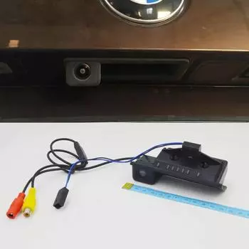 Автомобильный объектив HD, автомобильный задний вид сзади, ручка багажника, специальная камера для BMW 3 серии 5 серии X5 X6 E39 E60 E70 E82 E90