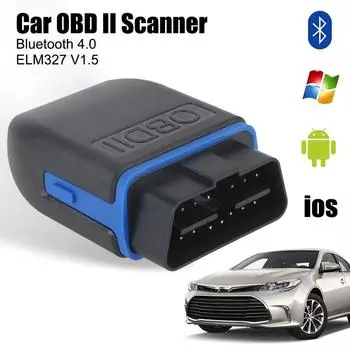 Автомобильный OBD II ELM327 V1.5 Мини беспроводной Bluetooth 4.0 автомобильный считыватель кодов диагностический сканер OBD2 сканер для iOS Android и Windows чёрный