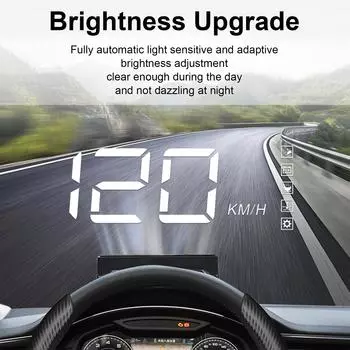 Автомобильный OBD мобильный проекционный дисплей с номерным знаком телефона, цифровой автомобильный спидометр, сигнализация о превышении скорости, сигнализация об усталости во время вождения