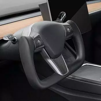 Автомобильный обогрев рулевого колеса автомобильные аксессуары для Tesla персонализированная гоночная кожа индивидуальная модель Y 3 S 2024 Highland Yoke