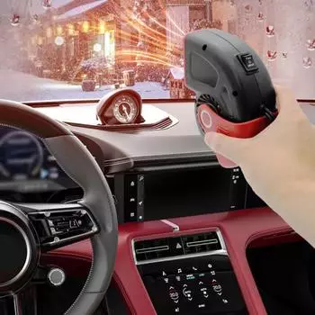 Автомобильный обогреватель 12 В 120 Вт, быстрый нагрев, охлаждающий вентилятор, вращающийся на 360 градусов, клей, универсальный автомобильный портативный обогреватель, охладитель, обогреватель лобового стекла, обогреватель чёрный