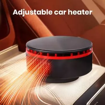 Автомобильный обогреватель 12 В 150 Вт, быстрый нагрев, охлаждающий вентилятор, вращающееся на 360 ° основание, универсальный внедорожник, грузовик, автомобильный портативный обогреватель, охладитель, обогреватель лобового стекла, обогреватель красный/чёр