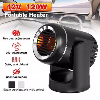 Автомобильный обогреватель, электрический обогреватель двойного назначения для охлаждения и обогрева, вращение на 360 градусов 112V чёрный