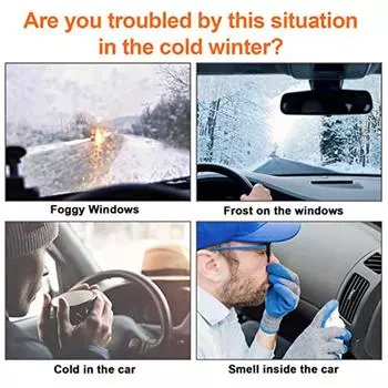 Автомобильный обогреватель, Автомобильный обогреватель для стекол, Автомобильный обогреватель, Скорость 12 В, Горячий, Холодный, Теплый, Осушитель, Нагреватель One Size чёрный