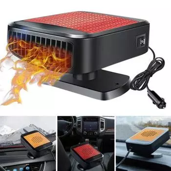 Автомобильный обогреватель, автомобильный обогреватель лобового стекла, высокоэффективный, безопасный в использовании, широко совместимый, 12 В, 150 Вт, быстрый нагрев, автомобильный обогреватель оранжевый