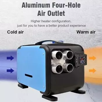 Автомобильный обогреватель, дизельный воздушный стояночный обогреватель 12/24 В 2-8 кВт, дизельный обогреватель с ЖК-дисплеем, малошумный, для грузовиков, лодок, автобусов, автофургонов, прицепов, стояночный обогреватель