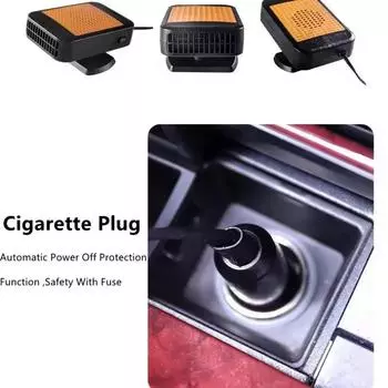 Автомобильный обогреватель лобового стекла Мини-охлаждение 2 в 1 Вентиляторы подогрева сидений автомобиля 12 В 24 В Электрический автономный обогреватель для стекол