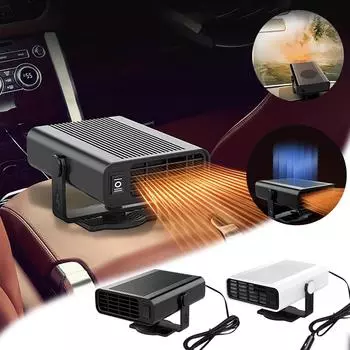 Автомобильный обогреватель, обогреватель с быстрым нагревом и размораживанием, вентилятор быстрого нагрева и охлаждения 2 в 1, розетка для прикуривателя, автомобильный вентилятор лобового стекла 12 В One Size