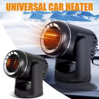 Автомобильный обогреватель, размораживатель окон, быстрый нагрев, функция «подключи и работай», вращение на 360 градусов, широкая совместимость, портативный автомобильный обогреватель чёрный