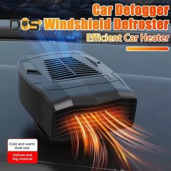 Автомобильный обогреватель с вращающимся на 360 градусов основанием, быстрый нагрев 12 В, портативный автомобильный внедорожник, зимний обогреватель окон чёрный