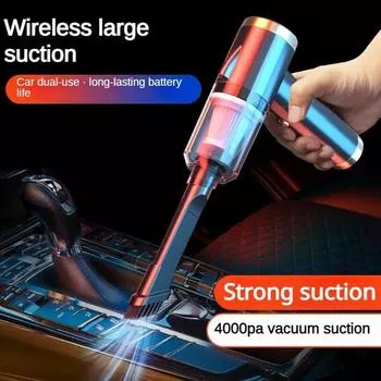 Автомобильный очиститель, бытовой беспроводной мощный складной мощный всасывающий ручной маленький пылесос, автомобильные принадлежности чёрный