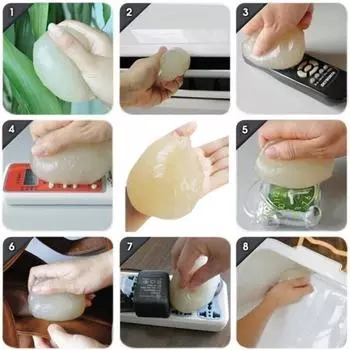 Автомобильный очиститель, клей Magic, внутренняя панель, вентиляционное отверстие, приборная панель, губка для удаления пыли, ноутбука, средство для удаления грязи белый