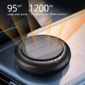 Автомобильный очиститель воздуха на солнечной батарее, USB-очиститель кислорода, отрицательные ионы, 1200 мАч, HEPA-фильтр PM2,5, средство для удаления дыма, свежий воздух в салоне, автомобильные принадлежности