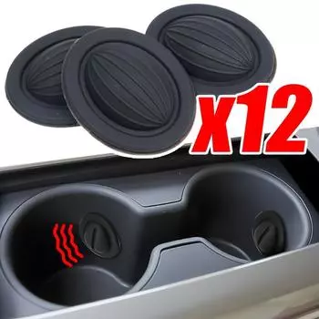 Автомобильный ограничитель паза для чашки, вставка для стакана для питья, противоскользящий настенный коврик, эластичный силикагель, противоударный, защитная накладка для стакана для воды, стабилизатор 3pcs