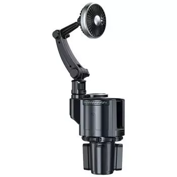 Автомобильный охлаждающий контейнер для напитков с легким держателем для стаканов, автомобильный охлаждающий вентилятор с 3 скоростями, электрический автомобильный вентилятор с возможностью вращения для автомобиля, автофургона, седана S