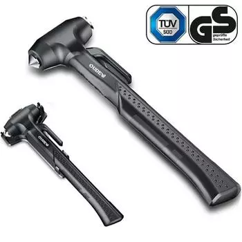 Автомобильный оконный выключатель, стеклобой 2 в 1 и резак для ремней безопасности, молоток для оконного стекла Emergecy чёрный