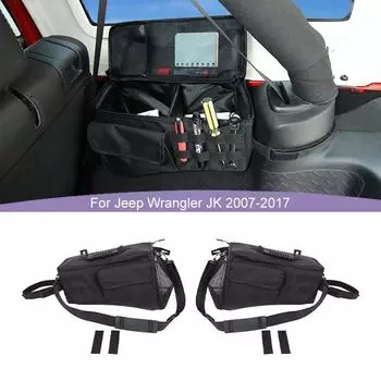 Автомобильный органайзер для заднего багажника, боковая сумка для хранения для Jeep Wrangler JK 2007-2017, укладка и уборка left