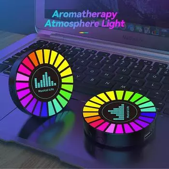 Автомобильный освежитель воздуха Atmosphere Light Интеллектуальное управление через приложение Ароматерапевтическая лампа Беспроводной пульт дистанционного управления Music Rhythm Light