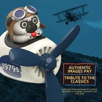 Автомобильный освежитель воздуха Bazaar Dog Pilot Vent Парфюмерный диффузор Вращающийся пропеллер Воздухозаборник Ароматизатор Кошка Декор Автоаксессуары абрикосовый