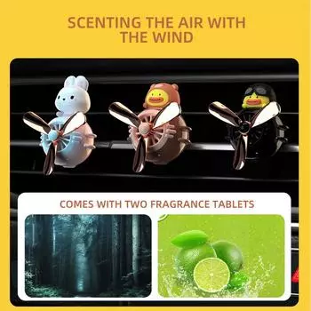 Автомобильный освежитель воздуха Bear Pilot, автоаксессуары, интерьерный диффузор для духов, вращающийся пропеллер, ароматизатор, магнитный дизайн