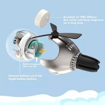 Автомобильный освежитель воздуха Bear Pilot Автомобильные аксессуары Салонный диффузор духов Пропеллер со светодиодной подсветкой Ароматизатор красный