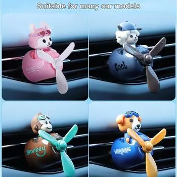 Автомобильный освежитель воздуха Bear Pilot Автомобильные аксессуары Внутренний диффузор духов Вращающийся пропеллер Выходной ароматизатор с 2 ароматерапией