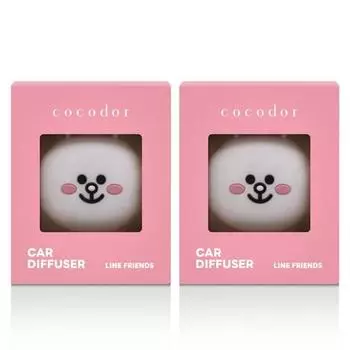 Автомобильный освежитель воздуха Cocodor Line Friends Vent Type 4,7г, 2 шт, Cony (Цветочный рынок)