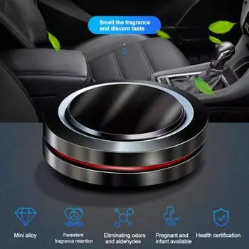 Автомобильный освежитель воздуха, длинный аромат из алюминиевого сплава, стойкий автоочиститель воздуха, твердая ароматерапия чёрный