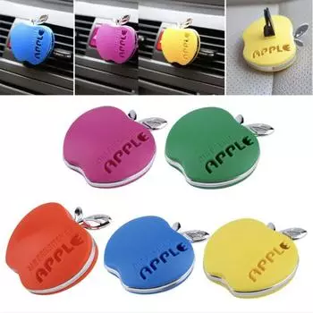 Автомобильный освежитель воздуха для автомобиля, ароматизатор для салона в форме яблока, ароматерапия, модный автомобильный освежитель воздуха, зажим для вентиляции автомобиля жёлтый