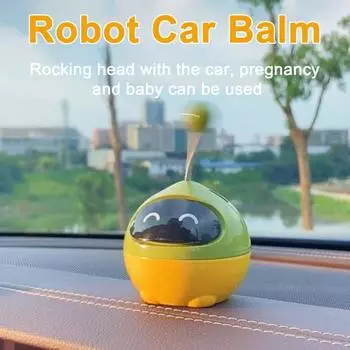 Автомобильный освежитель воздуха, долговечный аромат, автомобильный диффузор, милое украшение в виде робота, снимающее усталость от вождения синий