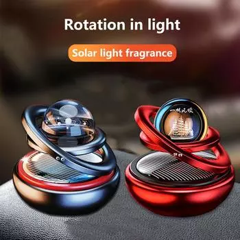 Автомобильный освежитель воздуха, интерьерная подвеска, голова тигра, вращающиеся аксессуары для ароматерапии на солнечной энергии, оригинальные духи для мужчин и женщин 2x Aromatherapy Tablet чёрный