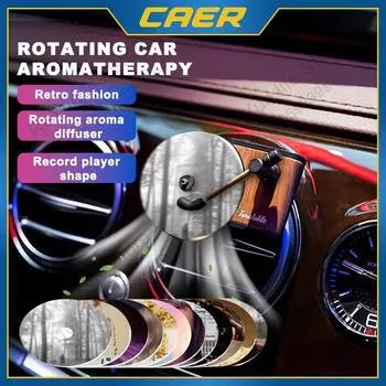 Автомобильный освежитель воздуха Клипсы Фонограф Дизайн в стиле ретро Вращающиеся 12 Ароматических Таблеток Удаление Запахов Авто Парфюмерия Поставки