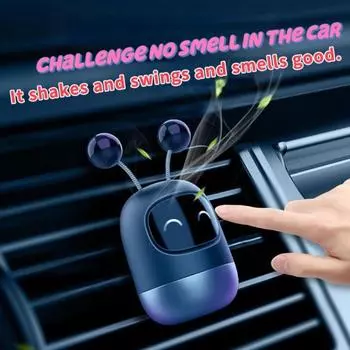 Автомобильный освежитель воздуха, креативный мини-робот, вентиляционное отверстие, зажим для ароматизаторов, вентиляционное отверстие, ароматерапия, автомобильный интерьер чёрный