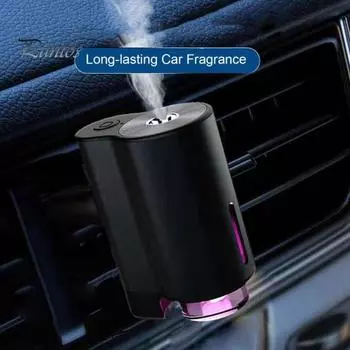 Автомобильный освежитель воздуха, машина для ароматерапии, 3 режима, регулируемый, перезаряжаемый, малошумный, простая установка, автоматическое включение/выключение, умный диффузор эфирного масла чёрный