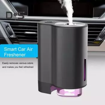 Автомобильный освежитель воздуха, машина для ароматерапии, 3 режима, регулируемый, перезаряжаемый, малошумный, простая установка, автоматическое включение/выключение, умный диффузор эфирного масла чёрный