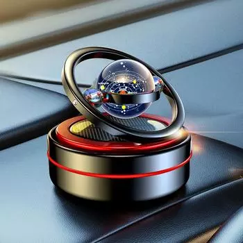 Автомобильный освежитель воздуха, межзвездное солнечное кольцо, вращающиеся украшения для ароматерапии, приборная панель, диффузор для духов, автоаксессуары, интерьер автомобиля, декор чёрный