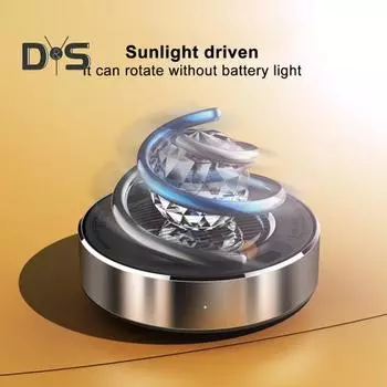 Автомобильный освежитель воздуха на солнечной энергии, вращающийся спиральный горный хрусталь, долговечный ароматический сплав, авто ароматерапевтический диффузор, орнамент, аксессуары для салона автомобиля серебряный