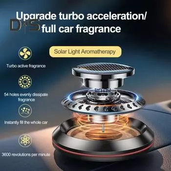Автомобильный освежитель воздуха на солнечной энергии, длительный аромат, дезодорант, алюминиевый сплав, автоэфирное масло, ароматерапевтический диффузор, аксессуары для салона автомобиля серебряный