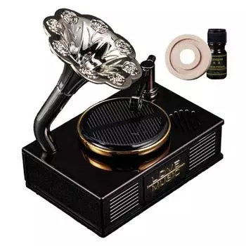 Автомобильный освежитель воздуха на солнечной энергии, винтажный фонограф, проигрыватель пластинок, длительный аромат, авто ароматерапевтический диффузор, орнамент, аксессуары для салона автомобиля Grapefruit