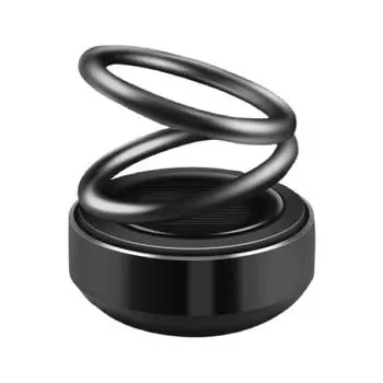 Автомобильный освежитель воздуха с двойными кольцами на солнечной энергии, долговечная подвеска, стойкий аромат, дезодорант, автодиффузор для ароматерапии серебряный