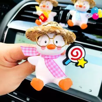 Автомобильный освежитель воздуха с изображением милой уточки из мультфильма Автомобильные аксессуары Духи для салона Освежители воздуха для автомобиля Вентиляционные зажимы Ароматизаторы для розеток