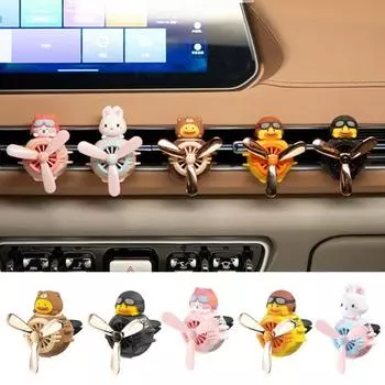Автомобильный освежитель воздуха с мультяшным рисунком, легко устанавливаемый освежитель воздуха с клипсой, дизайн пропеллера, автомобильный вентиляционный освежитель, орнамент E