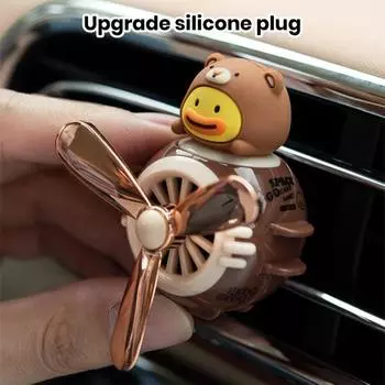 Автомобильный освежитель воздуха с мультяшным рисунком, легко устанавливаемый освежитель воздуха с зажимом, дизайн пропеллера, автомобильное вентиляционное отверстие, освежитель, украшение для устранения