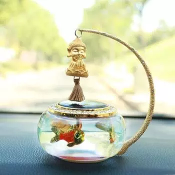 Автомобильный освежитель воздуха, солнечная энергия, долговечный вращающийся интерьер приборной панели, украшение Будды автомобиля A